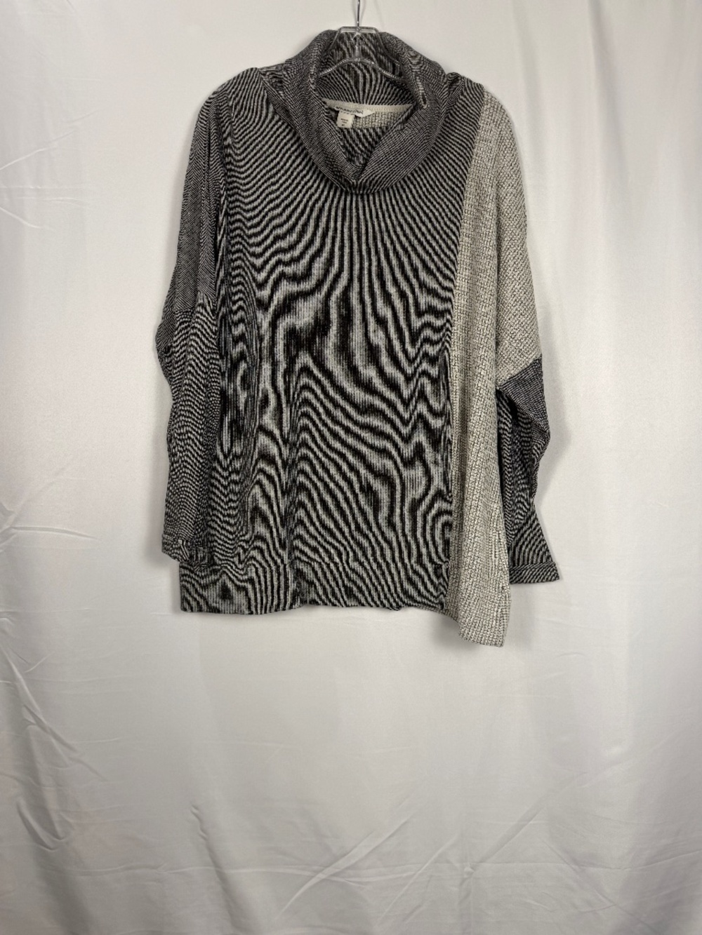 COLDWATER CREEK: Cowl Neck Oversized Knit Sweater - Grey